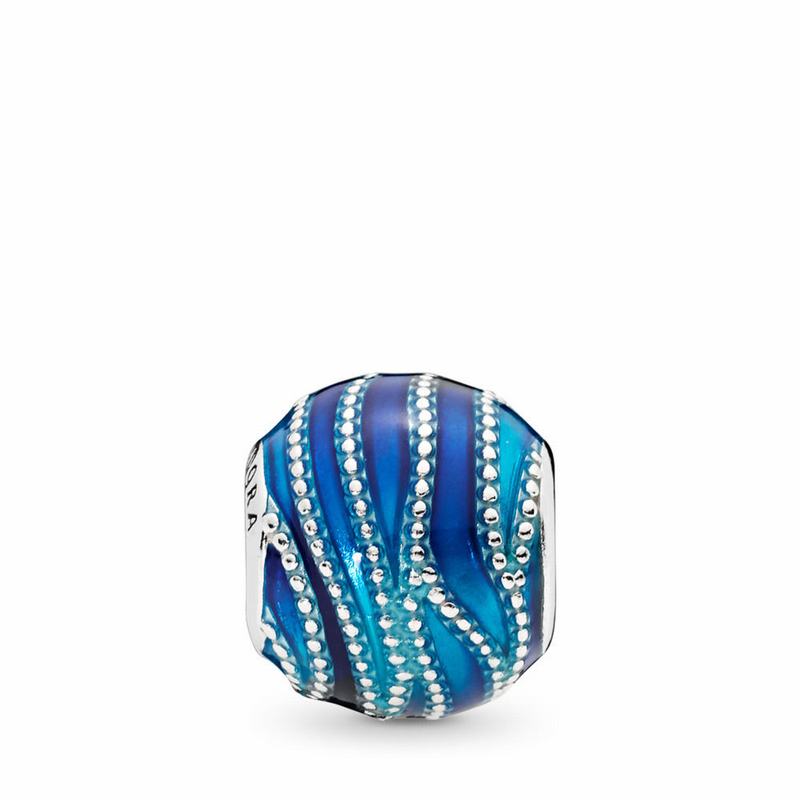 Pandora Blue Swirls Charm Silver Egypt BW3680971